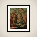 Virgin and Saint John Mourning over the Body of Christ, fragment of a Lamentation of Christ framed
