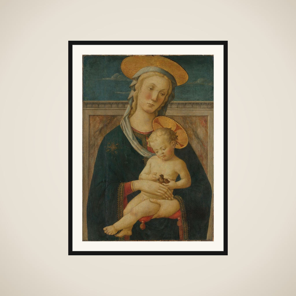 Virgin and Child framed