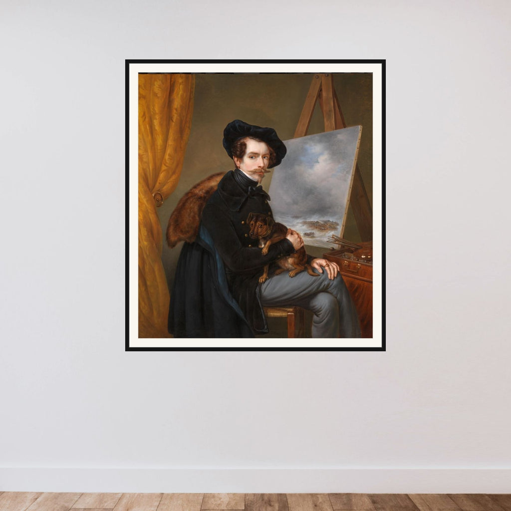 Self-Portrait framed — shown to scale
