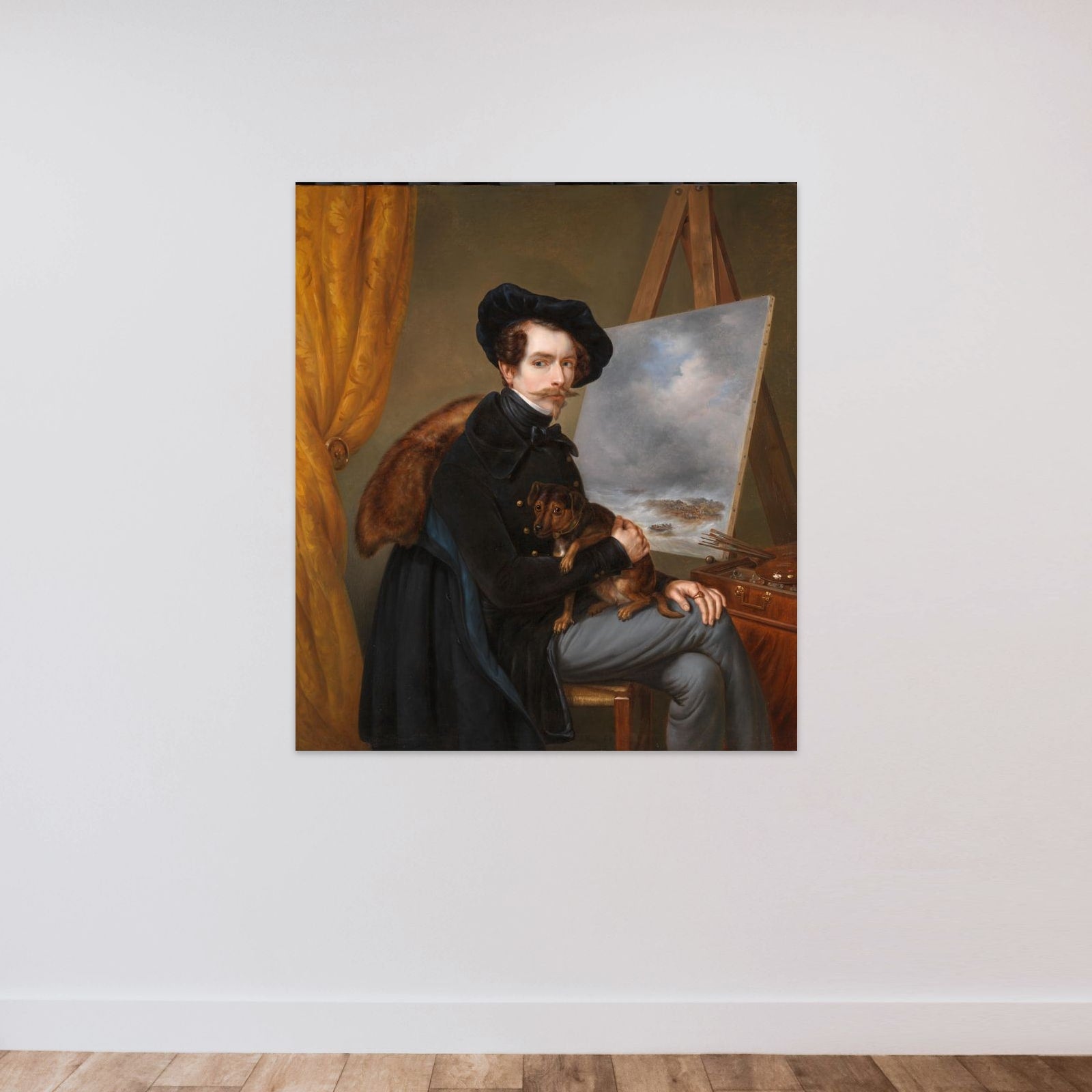 Self-Portrait unframed — shown to scale