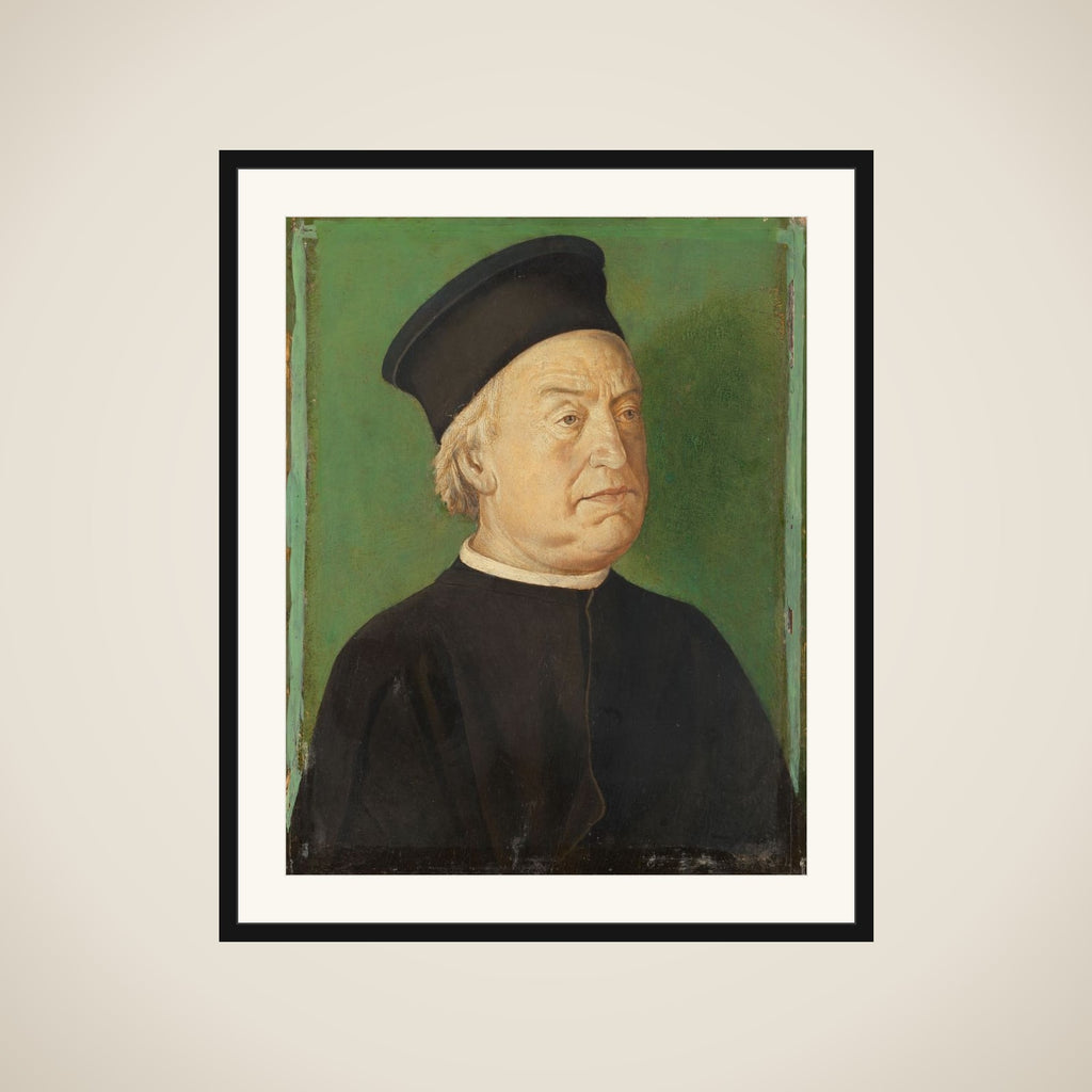 Portrait of een man framed