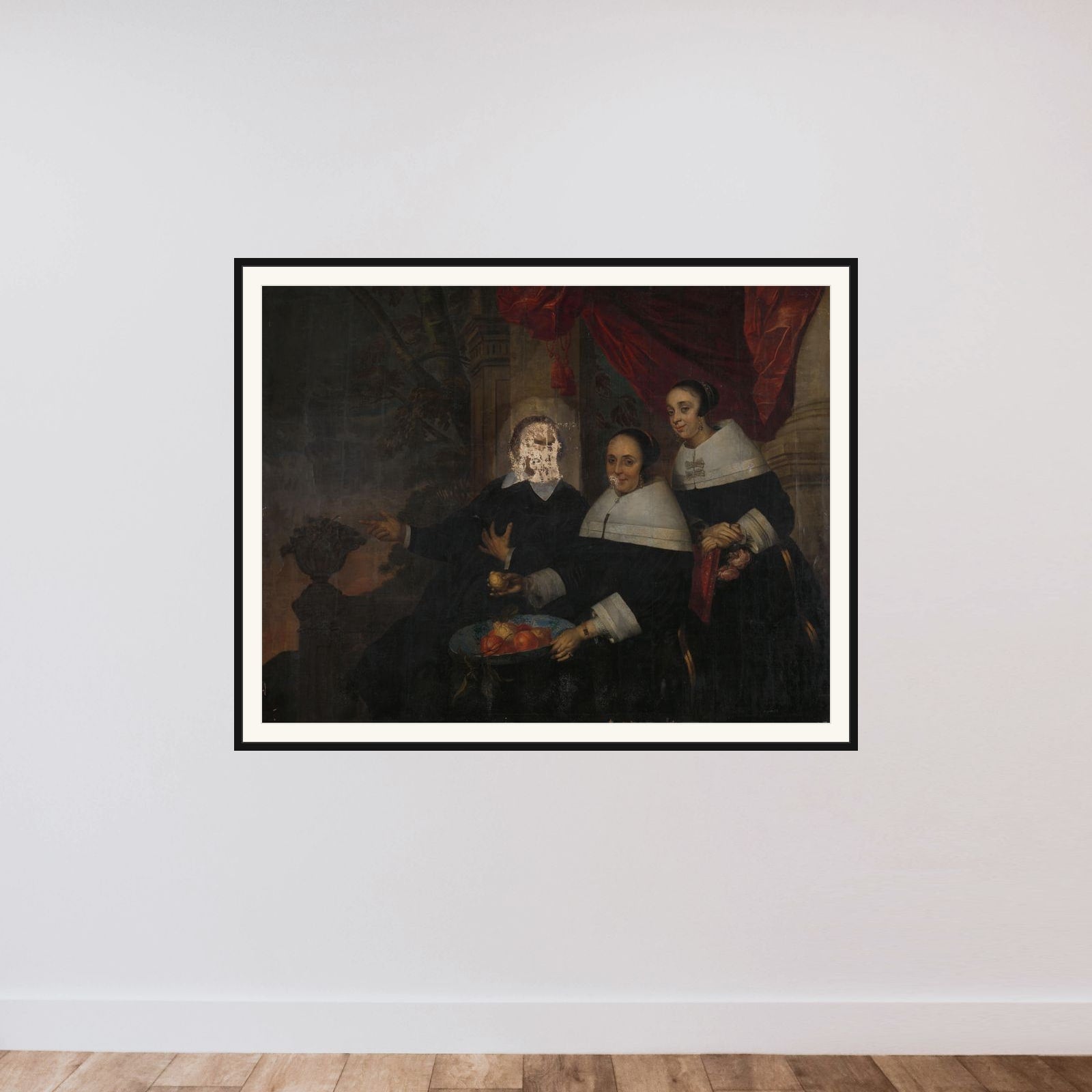Portrait of a Family framed — shown to scale