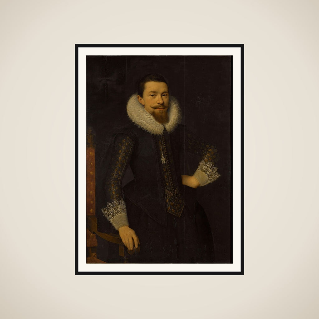 Portrait of Pieter Boudaen Courten (1594-1668) framed