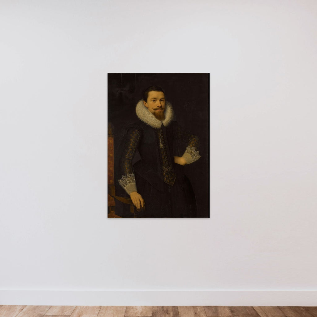 Portrait of Pieter Boudaen Courten (1594-1668) unframed — shown to scale