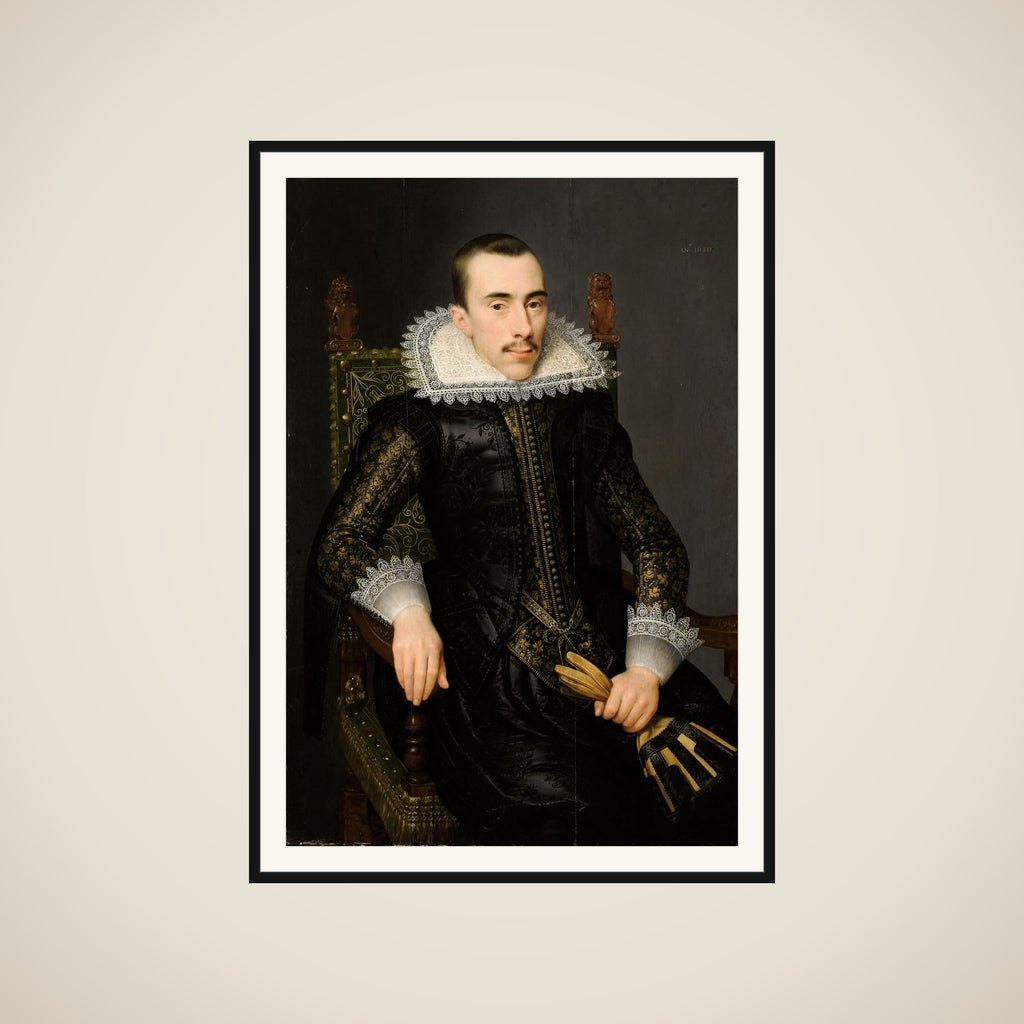 Portrait of a Man, possibly Walterus Fourmenois (1596-1653) framed