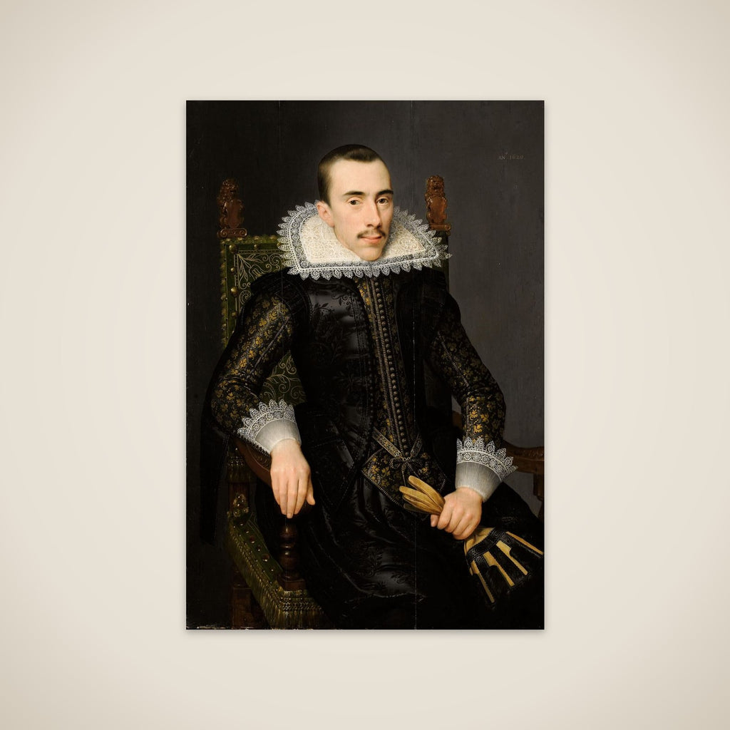 Portrait of a Man, possibly Walterus Fourmenois (1596-1653) unframed print