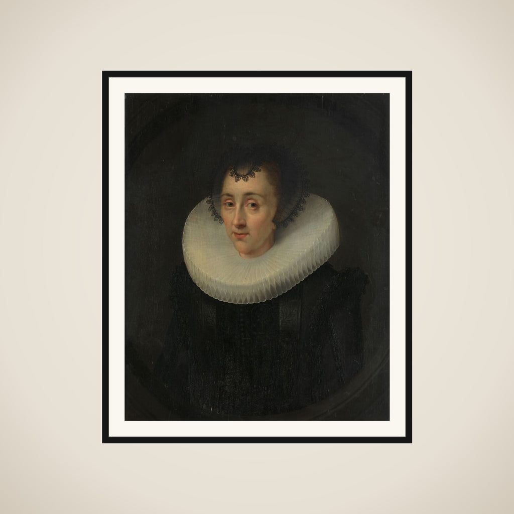 Portrait of Hortensia del Prado (?-1627) framed