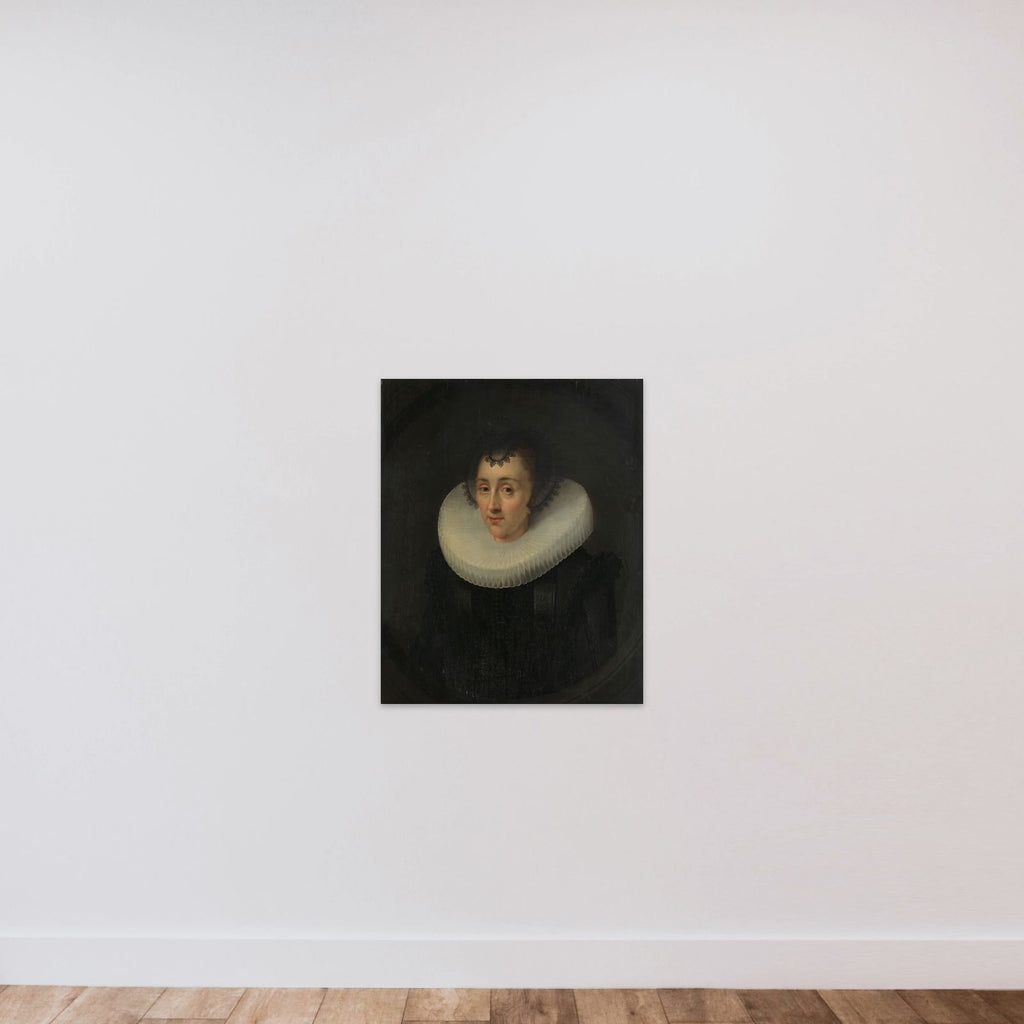 Portrait of Hortensia del Prado (?-1627) unframed — shown to scale