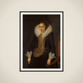 Portrait of Catharina Fourmenois (1598-1665) framed