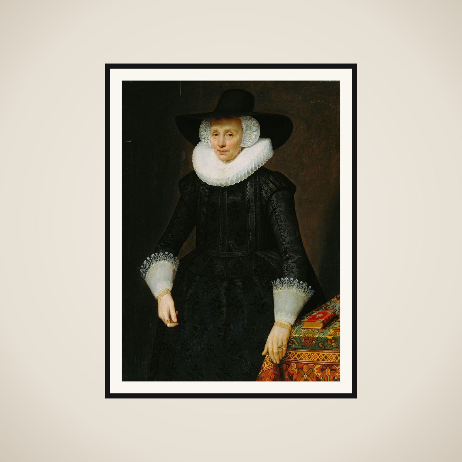 Portrait of Margarita Courten (1564-1640) framed