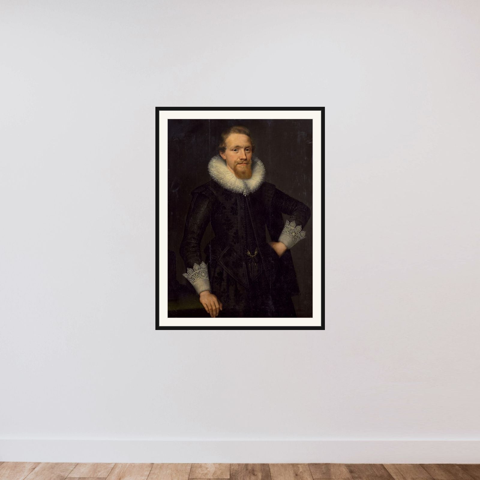 Portrait of Jacob Pergens (?-1681) framed — shown to scale