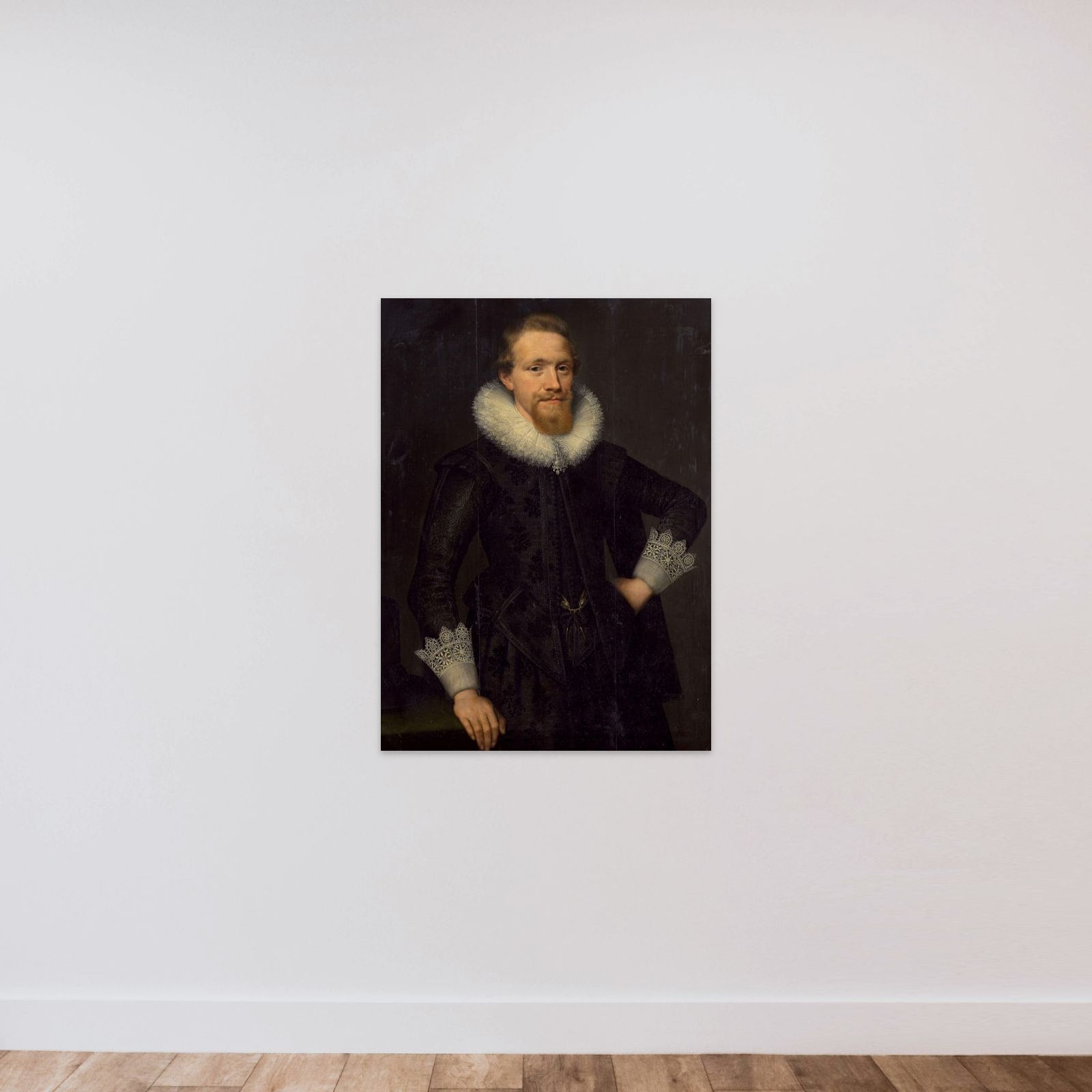 Portrait of Jacob Pergens (?-1681) unframed — shown to scale