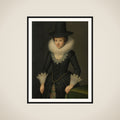 Portrait of Anna Boudaen Courten (1599-1622) framed