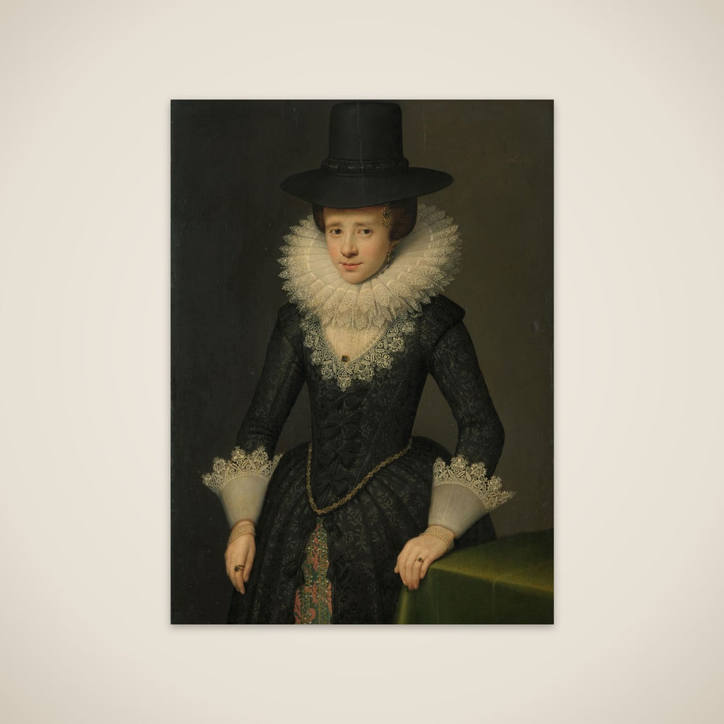 Portrait of Anna Boudaen Courten (1599-1622) unframed print