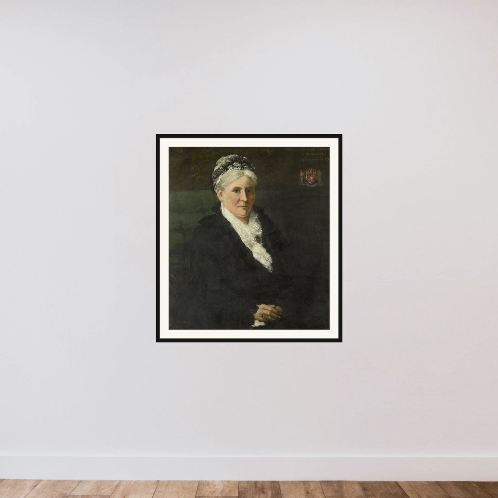 Maria Hermina Heemskerk (1827-1908). Echtgenote van Menno David Graaf van Limburg Stirum framed — shown to scale