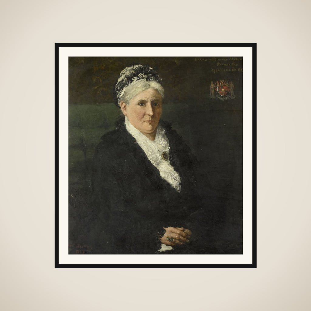Maria Hermina Heemskerk (1827-1908). Echtgenote van Menno David Graaf van Limburg Stirum framed