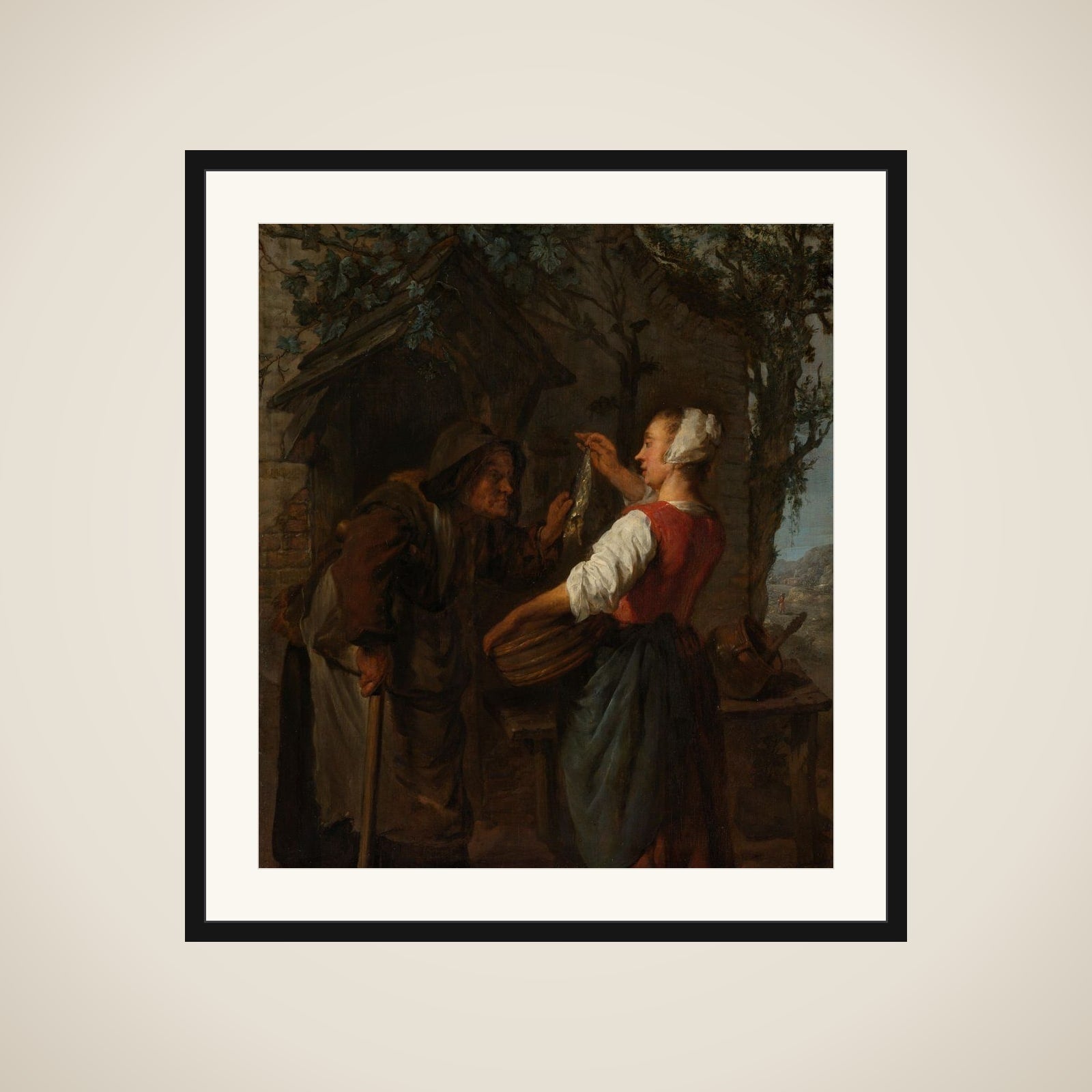 The Herring-Seller framed