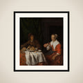 Man and Woman at the Breakfast Table framed