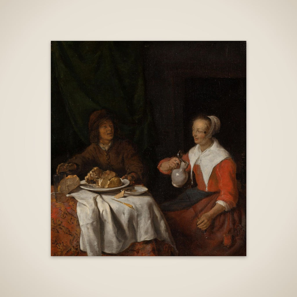 Man and Woman at the Breakfast Table unframed print