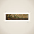Landscape with a Couple Dancing outside a Country Mansion framed