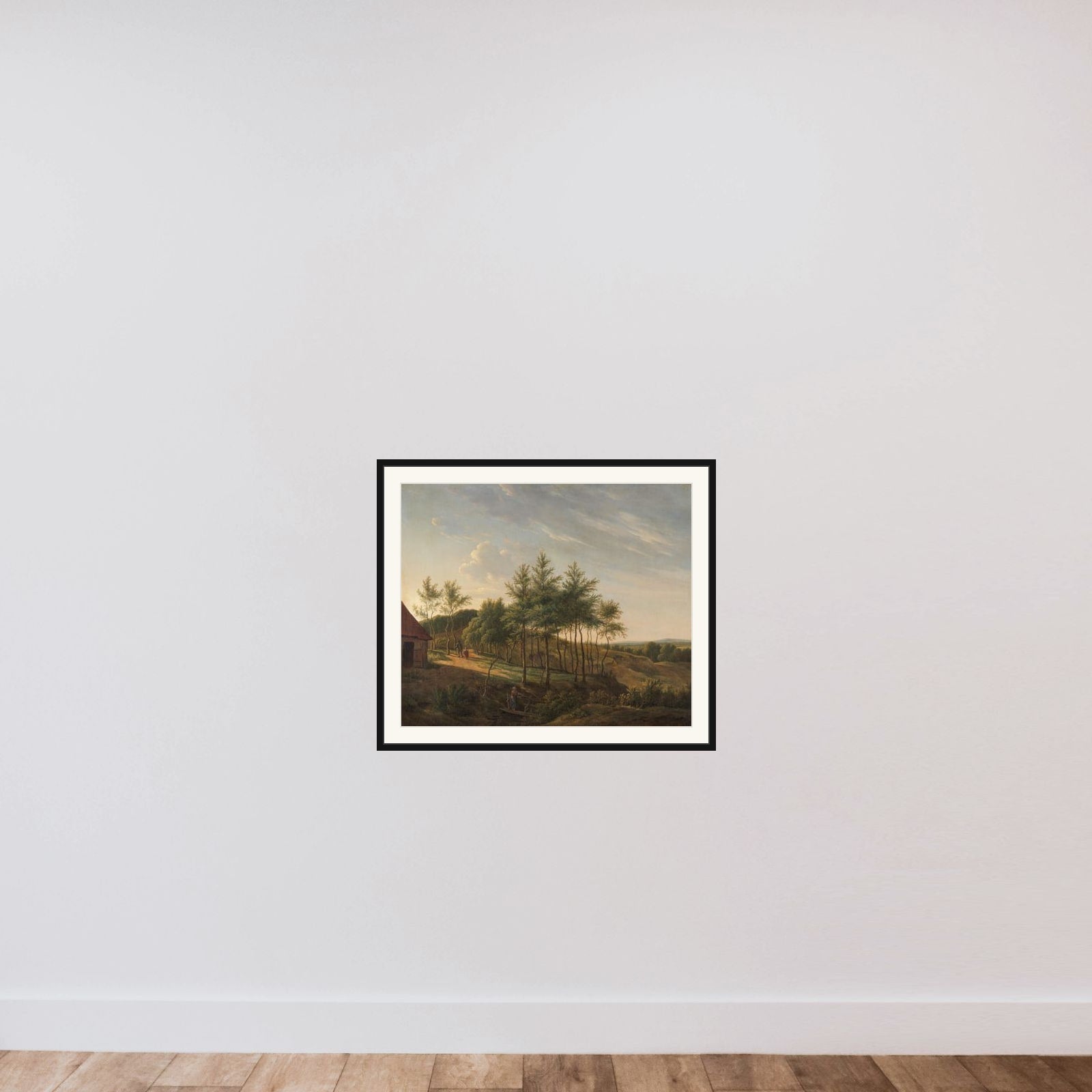 Hilly Landscape framed — shown to scale