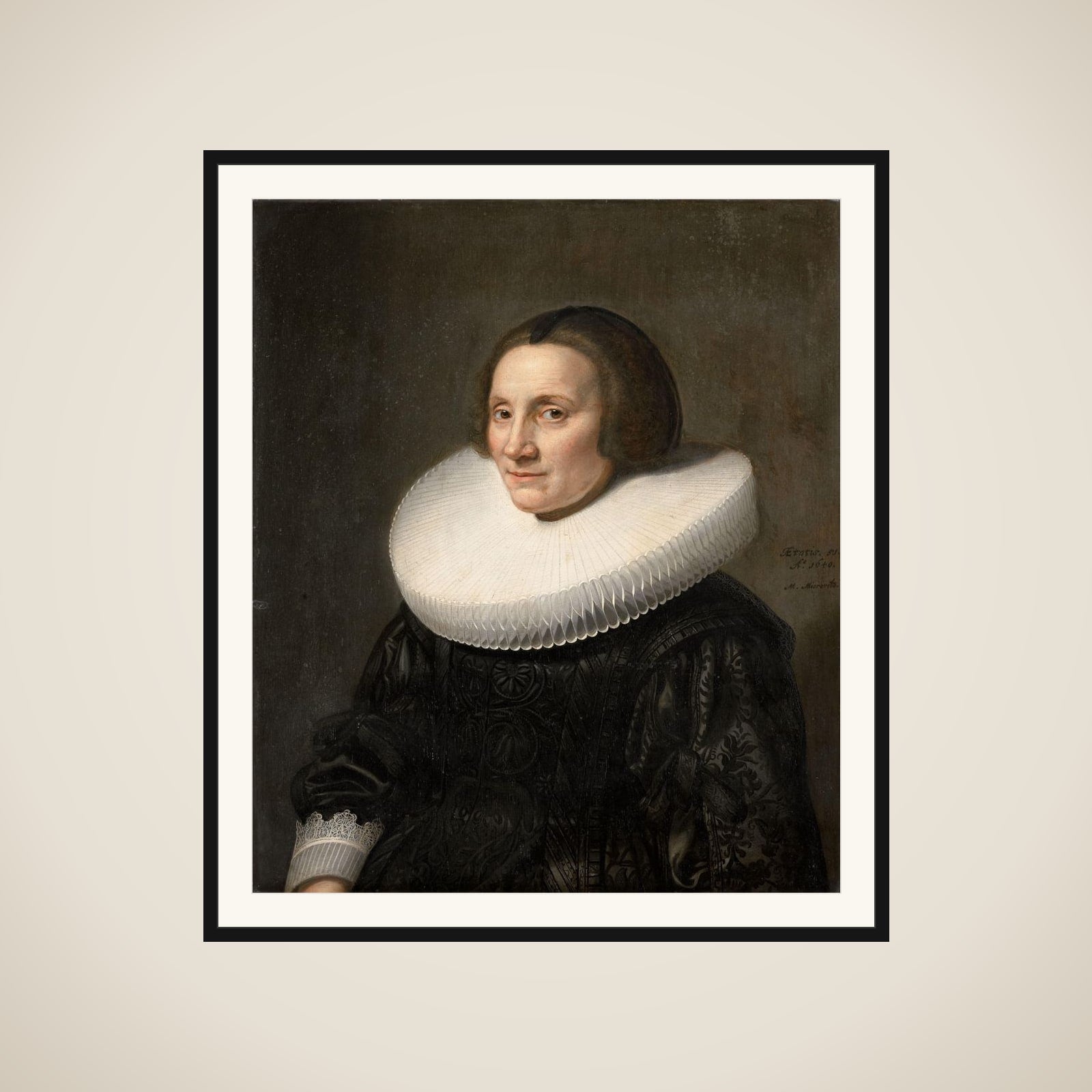 Portrait of Caecilia van Beresteyn (1589-1661) framed