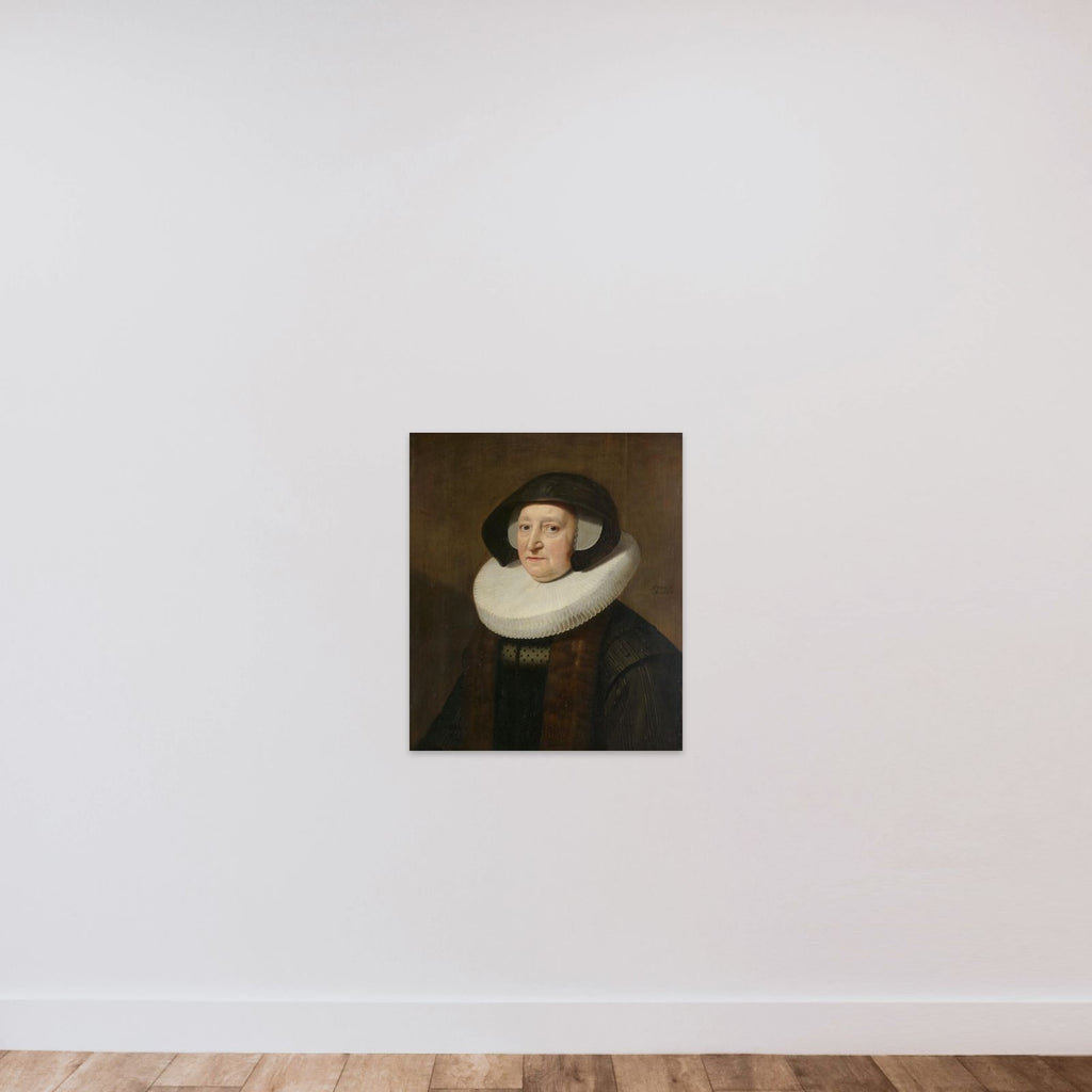 Portrait of Maria Petitpas (?-1640) unframed — shown to scale