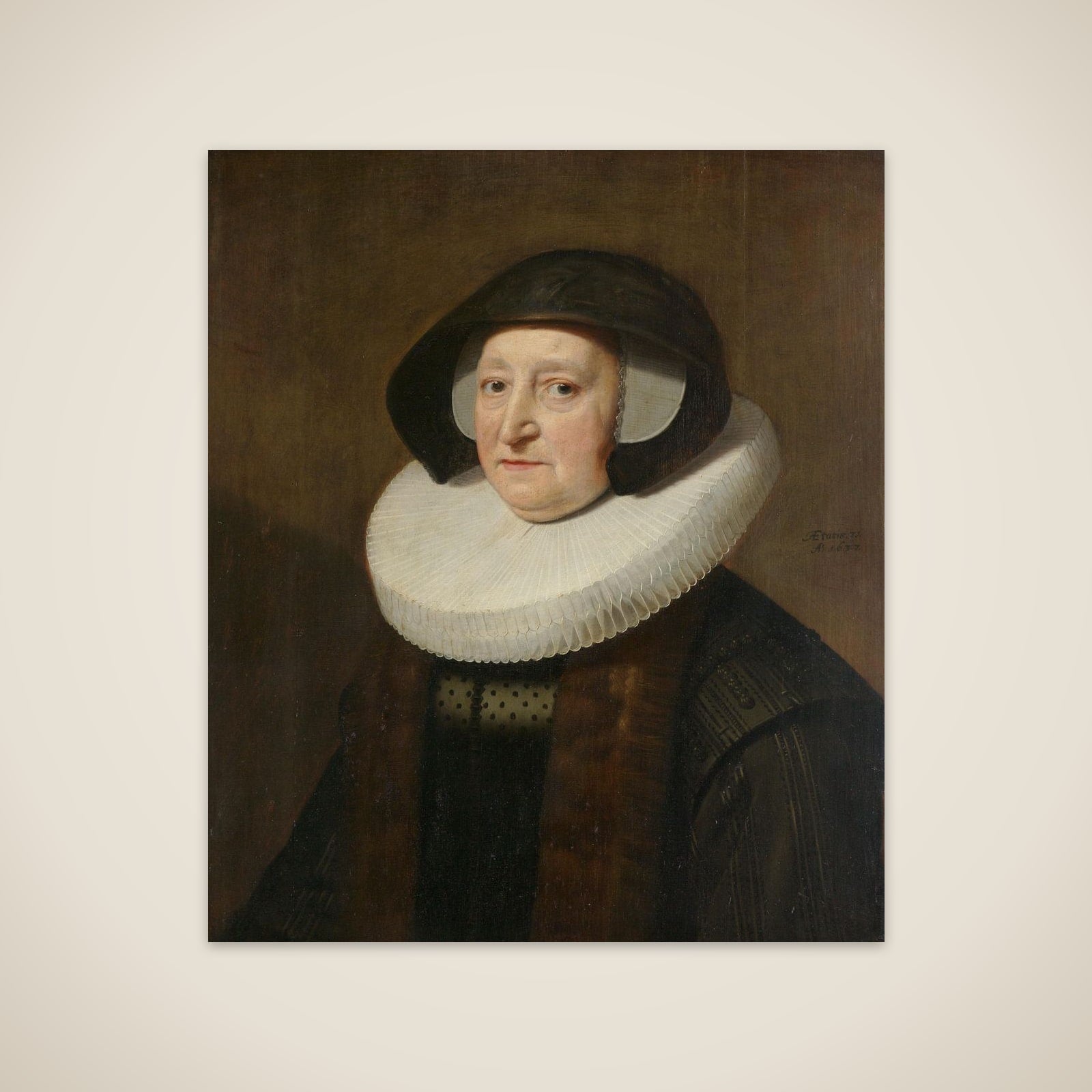 Portrait of Maria Petitpas (?-1640) unframed print
