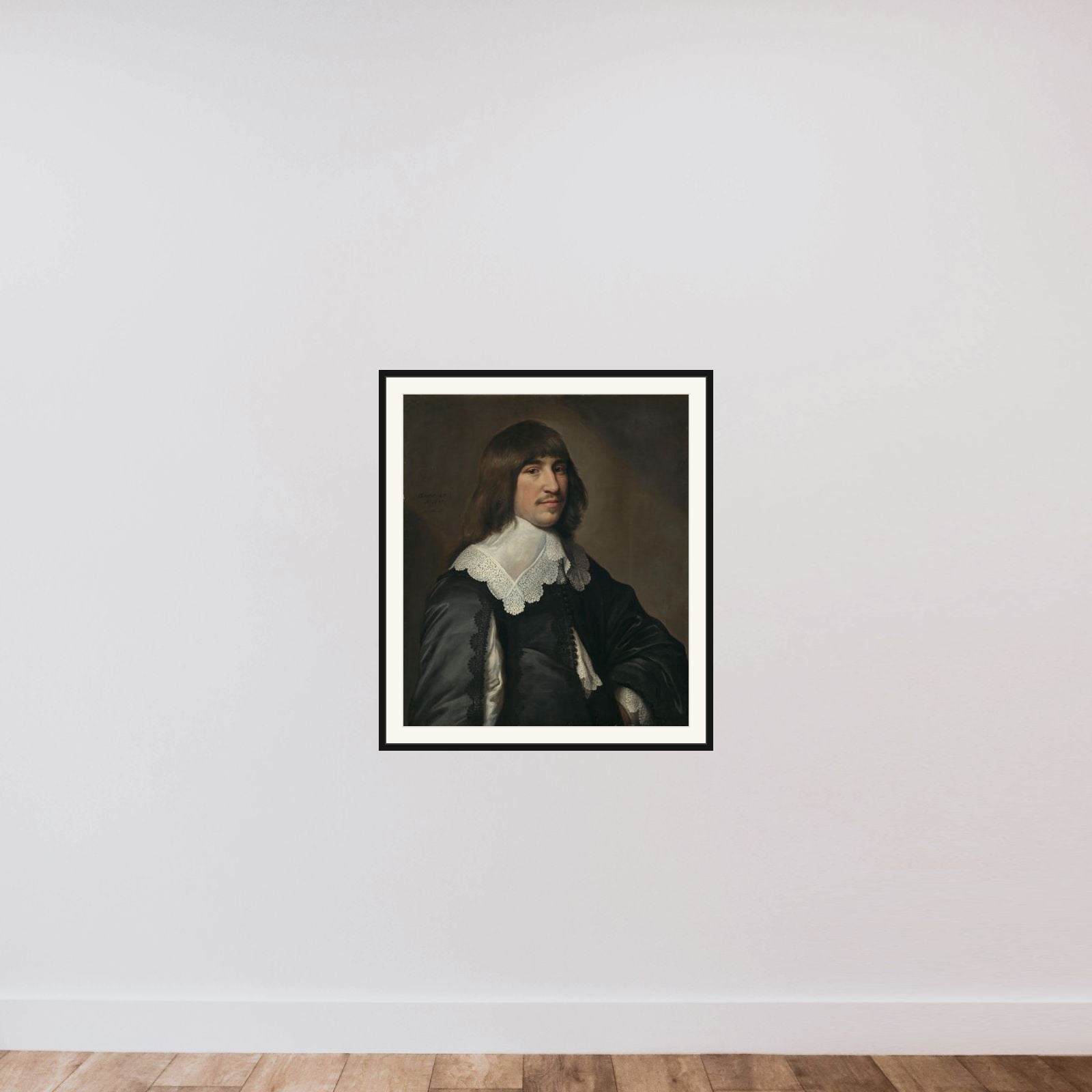 Portrait of Henrick Hooft (1617-78) framed — shown to scale