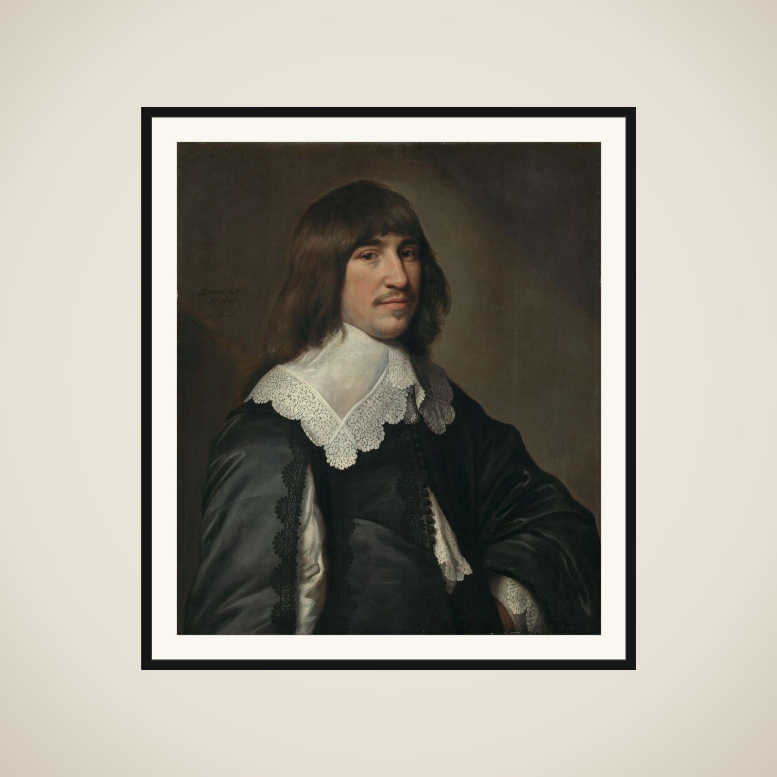 Portrait of Henrick Hooft (1617-78) framed