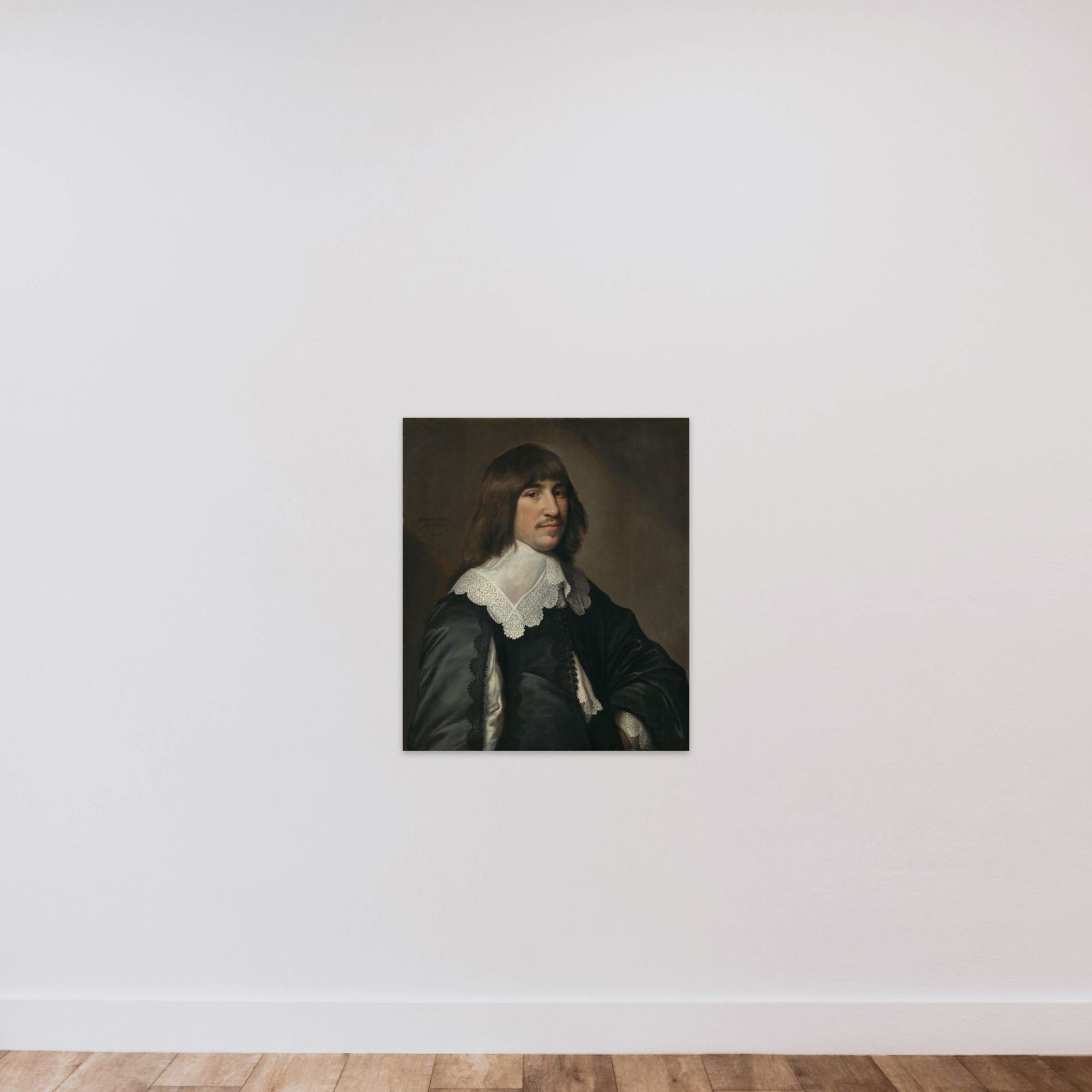 Portrait of Henrick Hooft (1617-78) unframed — shown to scale