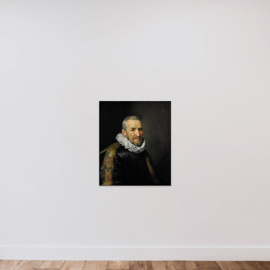 Portrait of a Man unframed — shown to scale