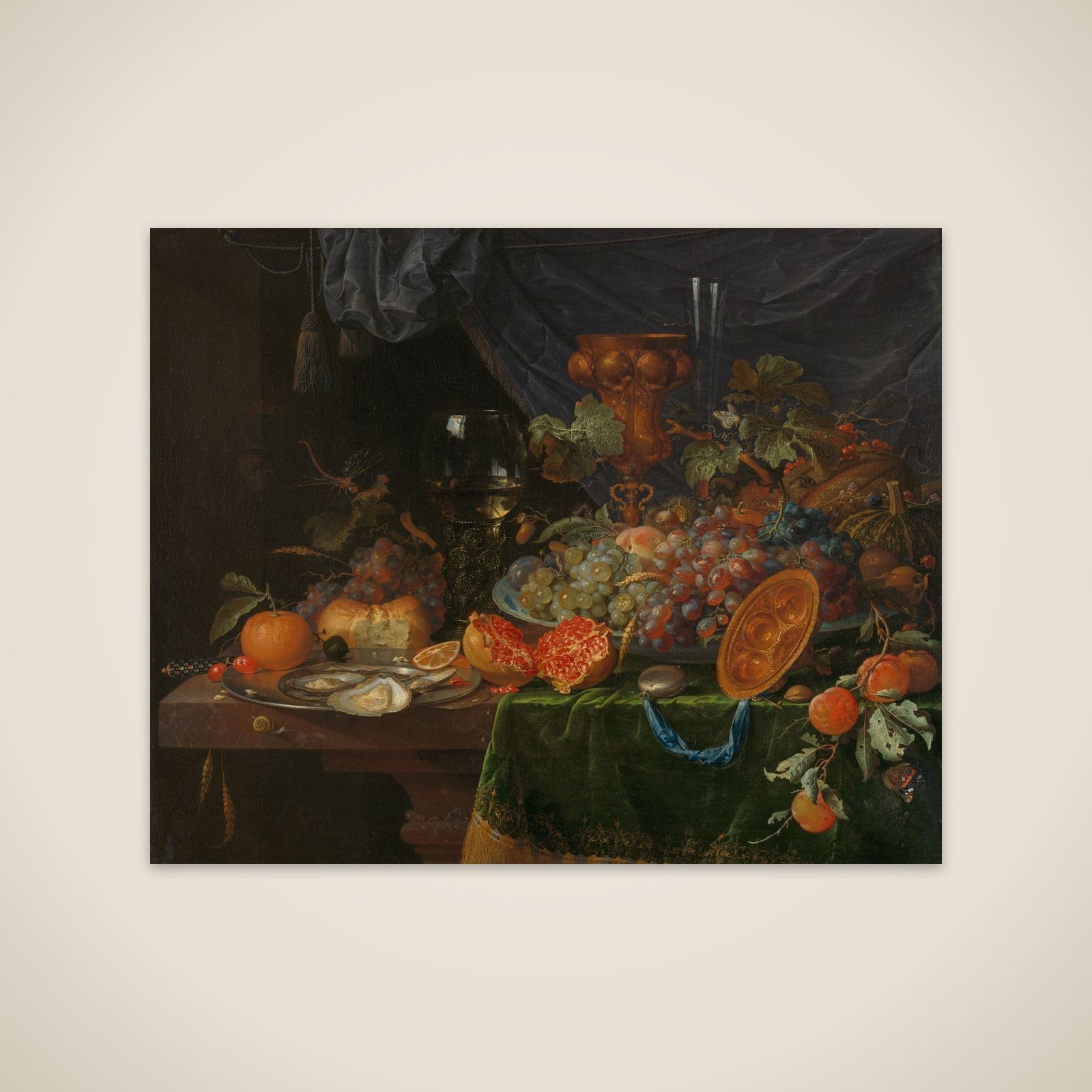Still Life with Fruit and Oysters unframed print