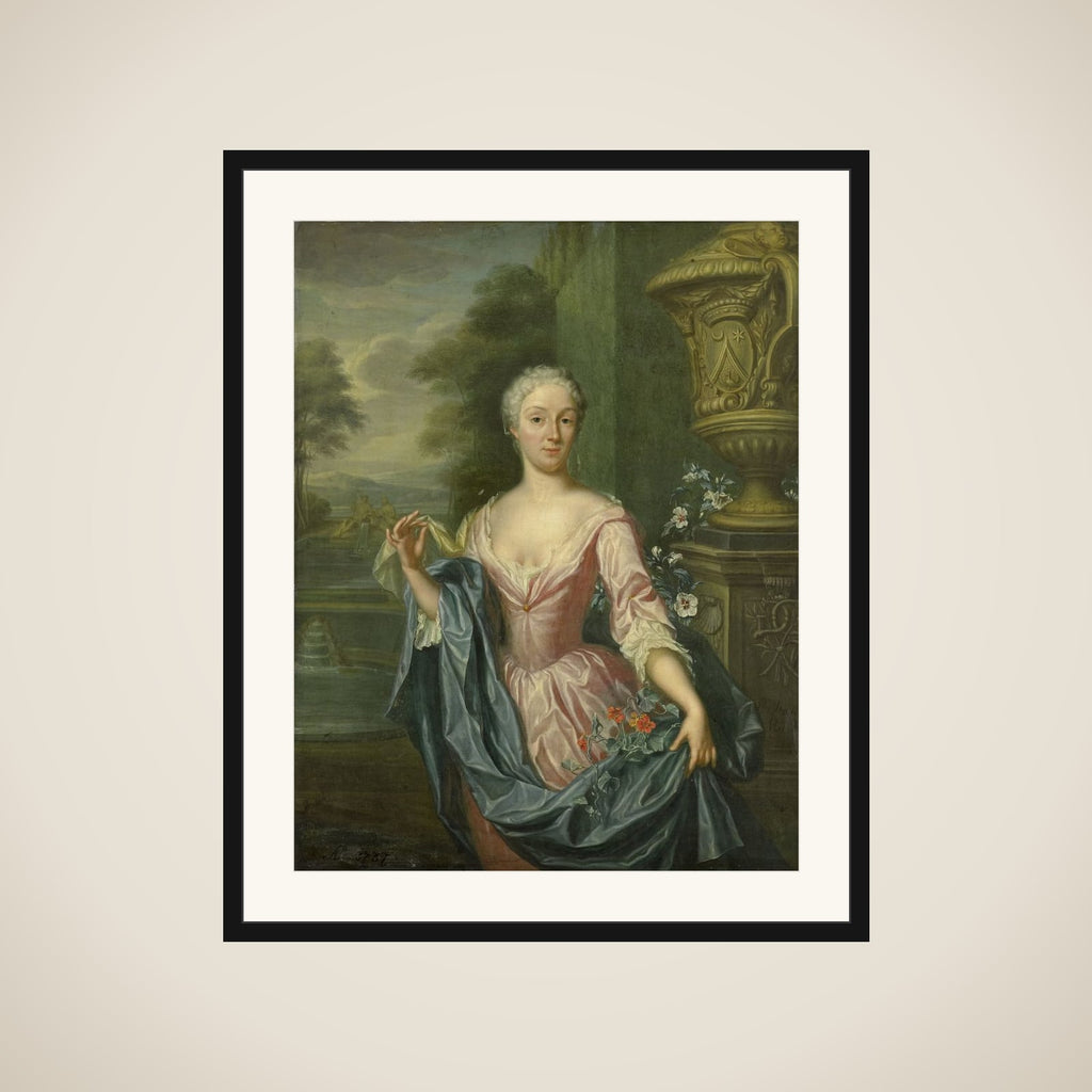 Portrait of Claudine van Royen (born 1712), Wife of Pieter Teding van Berkhout framed