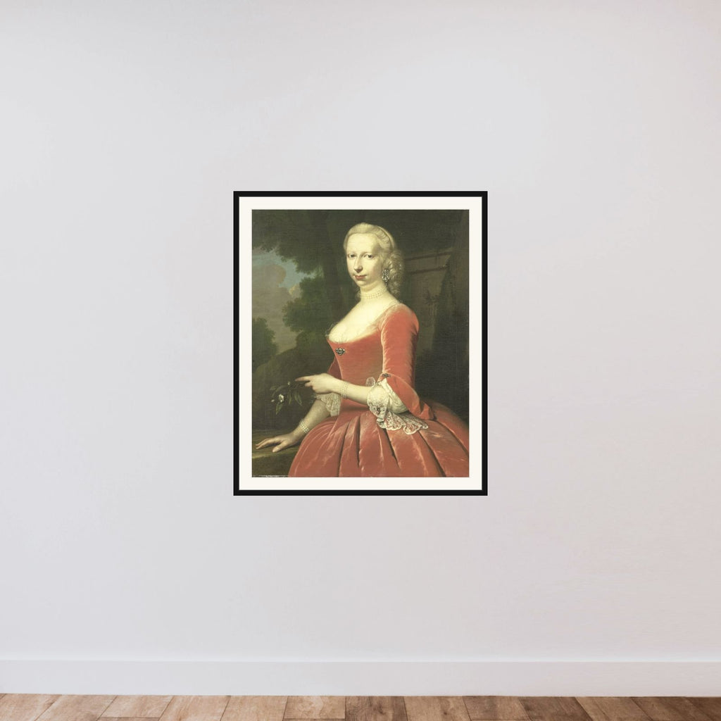 Portrait of a Woman framed — shown to scale