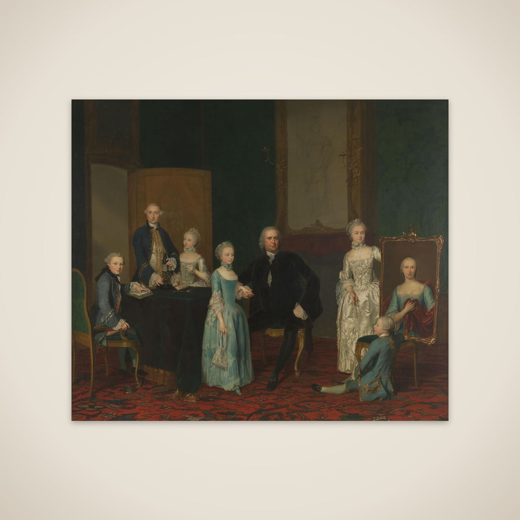 Portrait of Pieter Cornelis Hasselaer, Adviser to the Dutch East India Company and Burgomaster of Amsterdam, with his Family unframed print