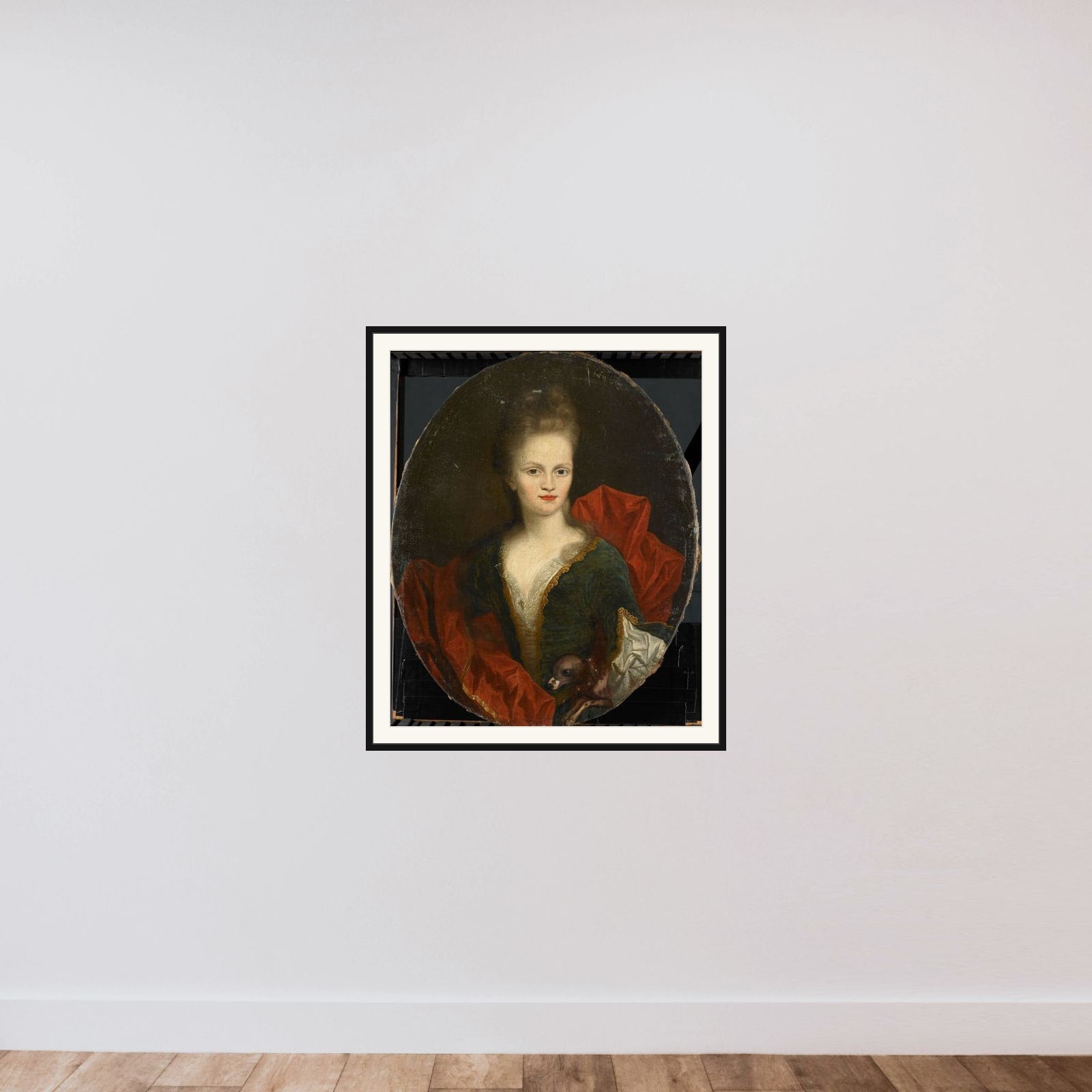 Anna Margaretha van Petcum (1676-1745), Wife of Johan Arnold Zoutman framed — shown to scale