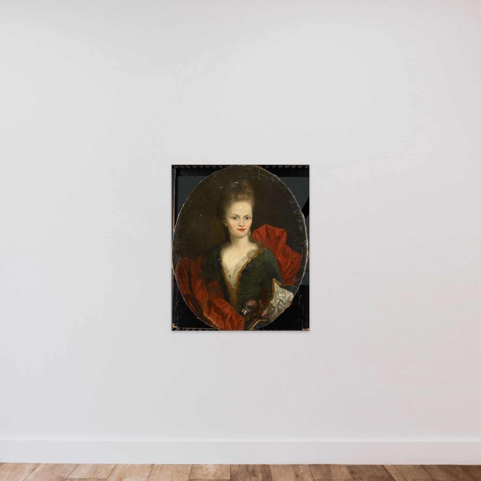 Anna Margaretha van Petcum (1676-1745), Wife of Johan Arnold Zoutman unframed — shown to scale