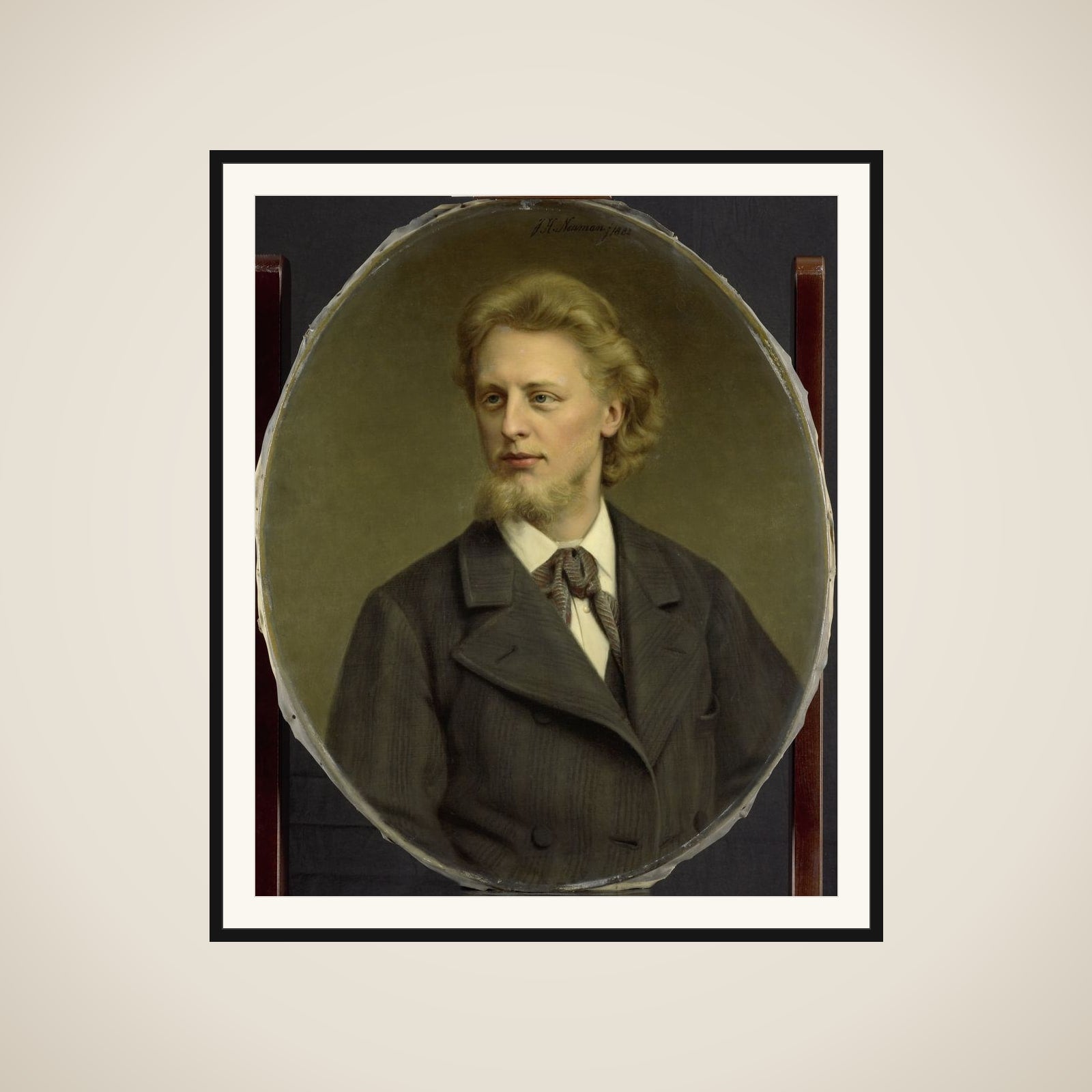 Portrait of Jacques Fabrice Herman Perk (1859-1881) framed