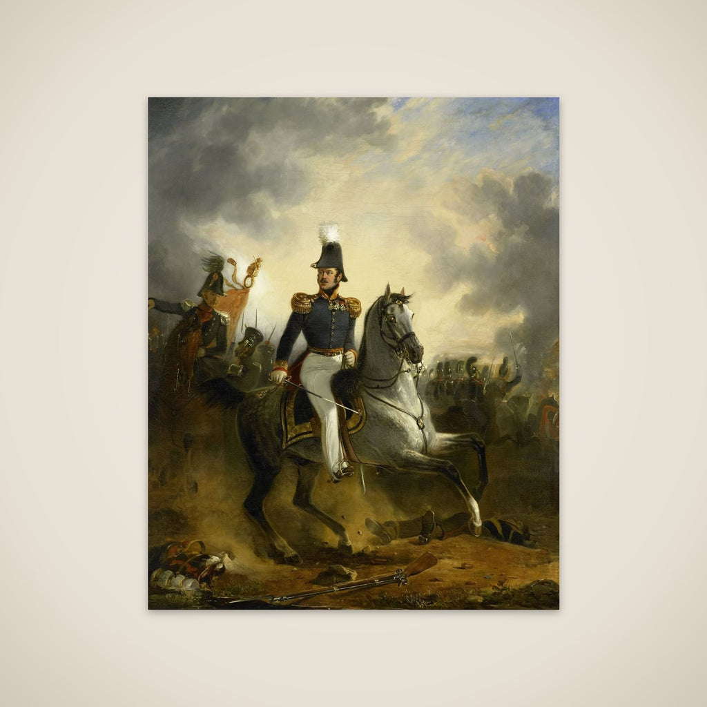 Lieutenant-General Frederik Knotzer in the Battle of Houthalen, during the 10 Days' Campaign, 1831 unframed print