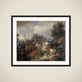 The Prince of Orange, later King Willem II, changing his Wounded Horse during the Battle of Boutersem, 12 August 1831 framed