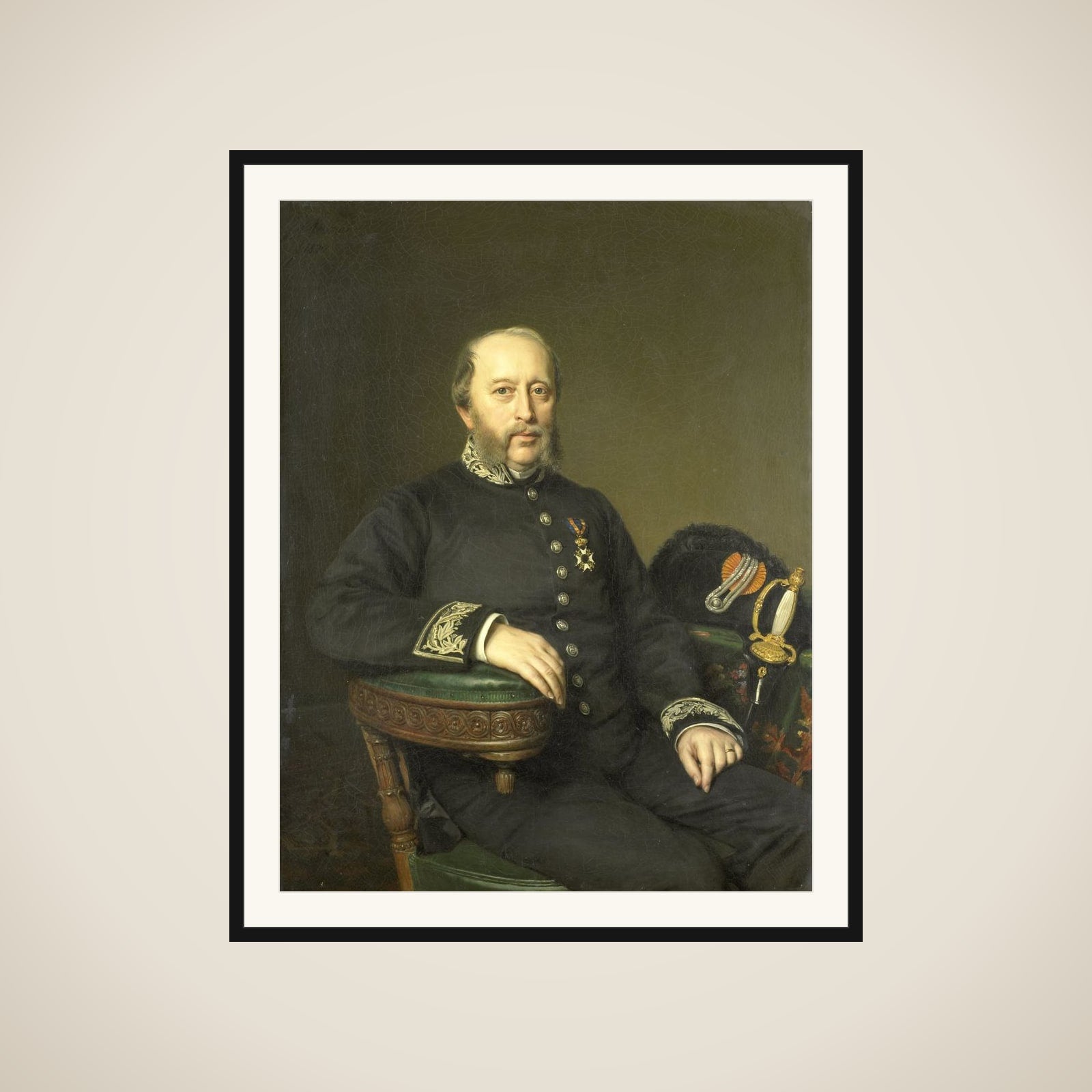Gerard Johan Verloren van Themaat (1809-90). Lid van de Gedeputeerde Staten van Utrecht framed