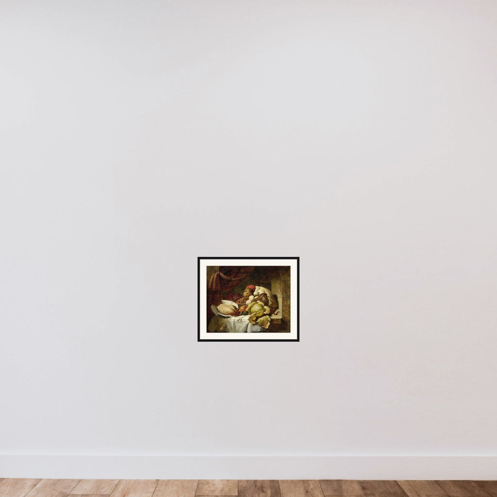 'Red cap' framed — shown to scale