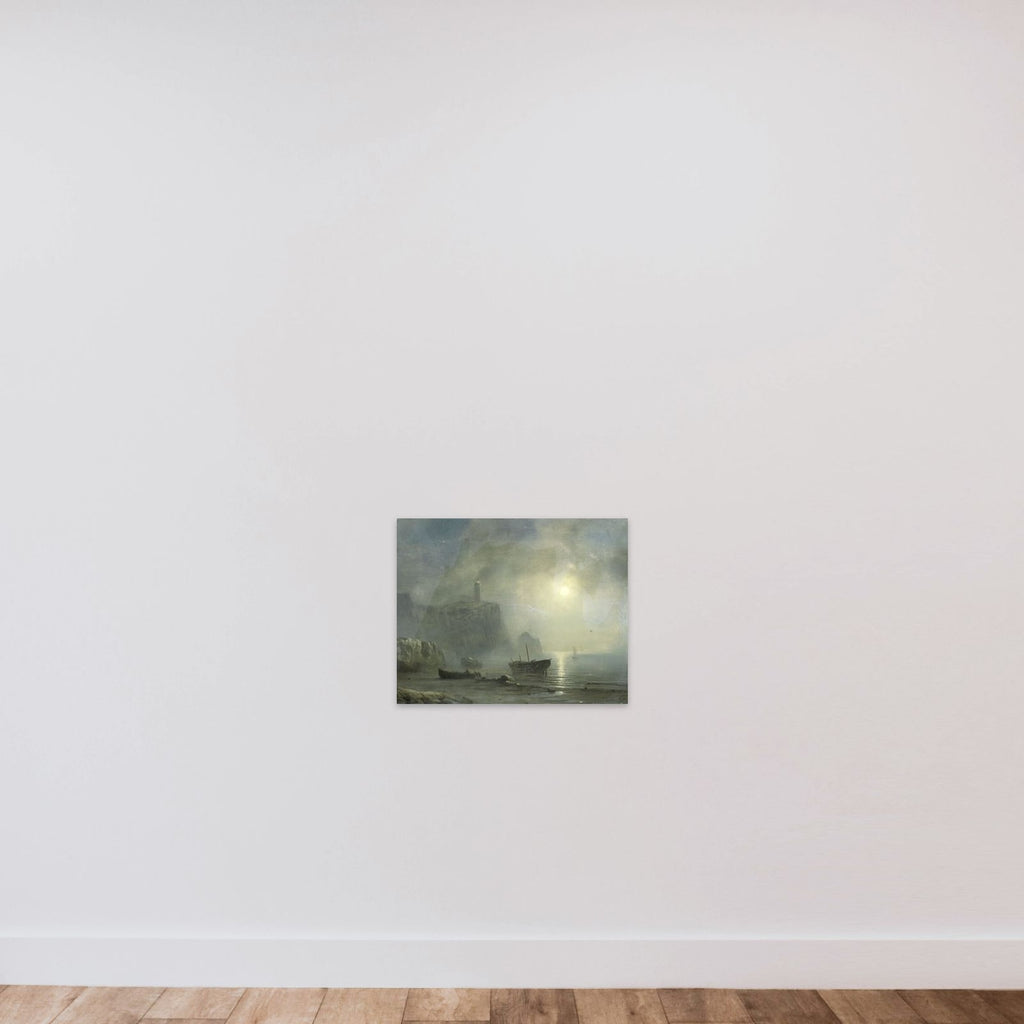 View of a Rocky Coast by Moonlight unframed — shown to scale