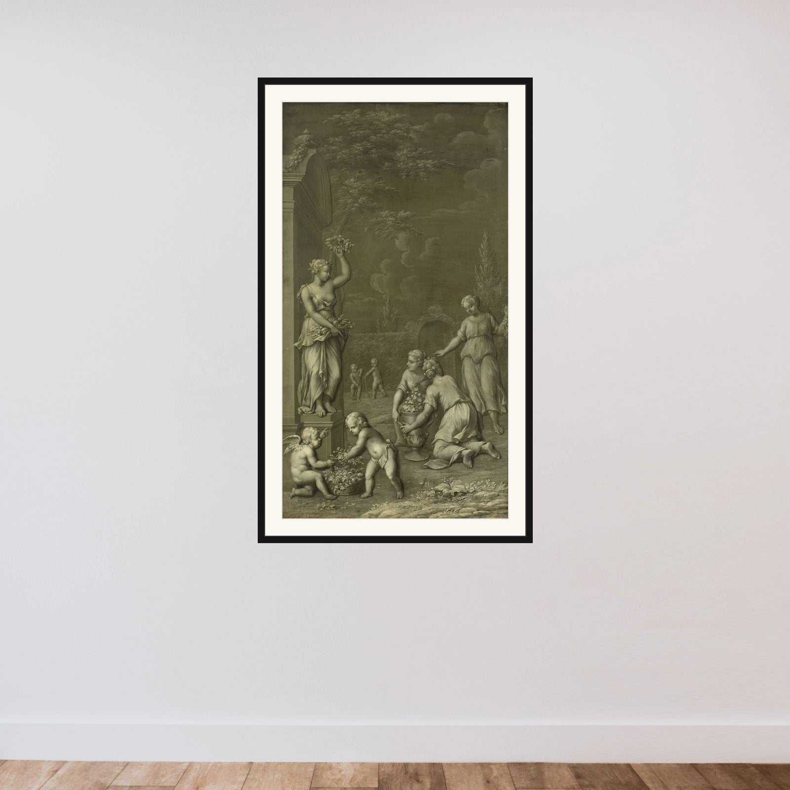 Homage to Pomona framed — shown to scale