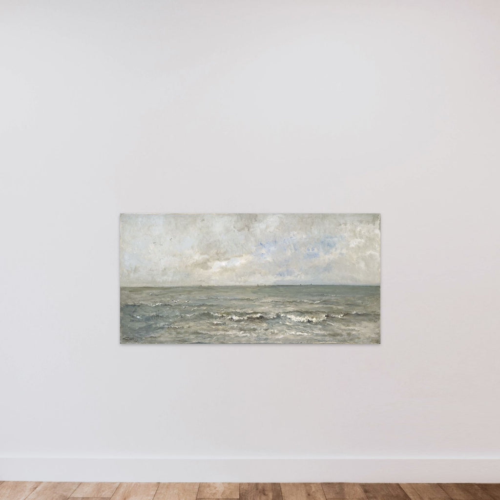 Seascape unframed — shown to scale