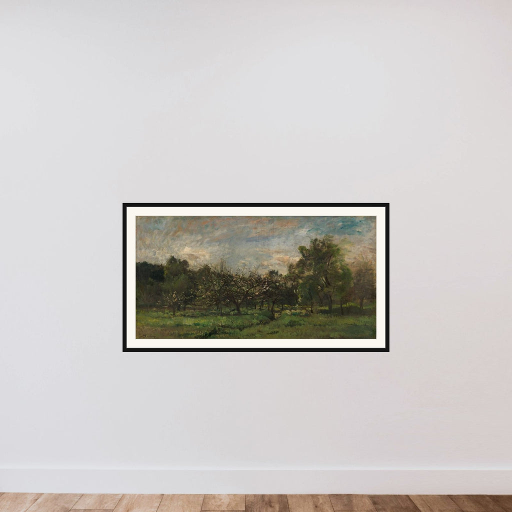 Orchard framed — shown to scale