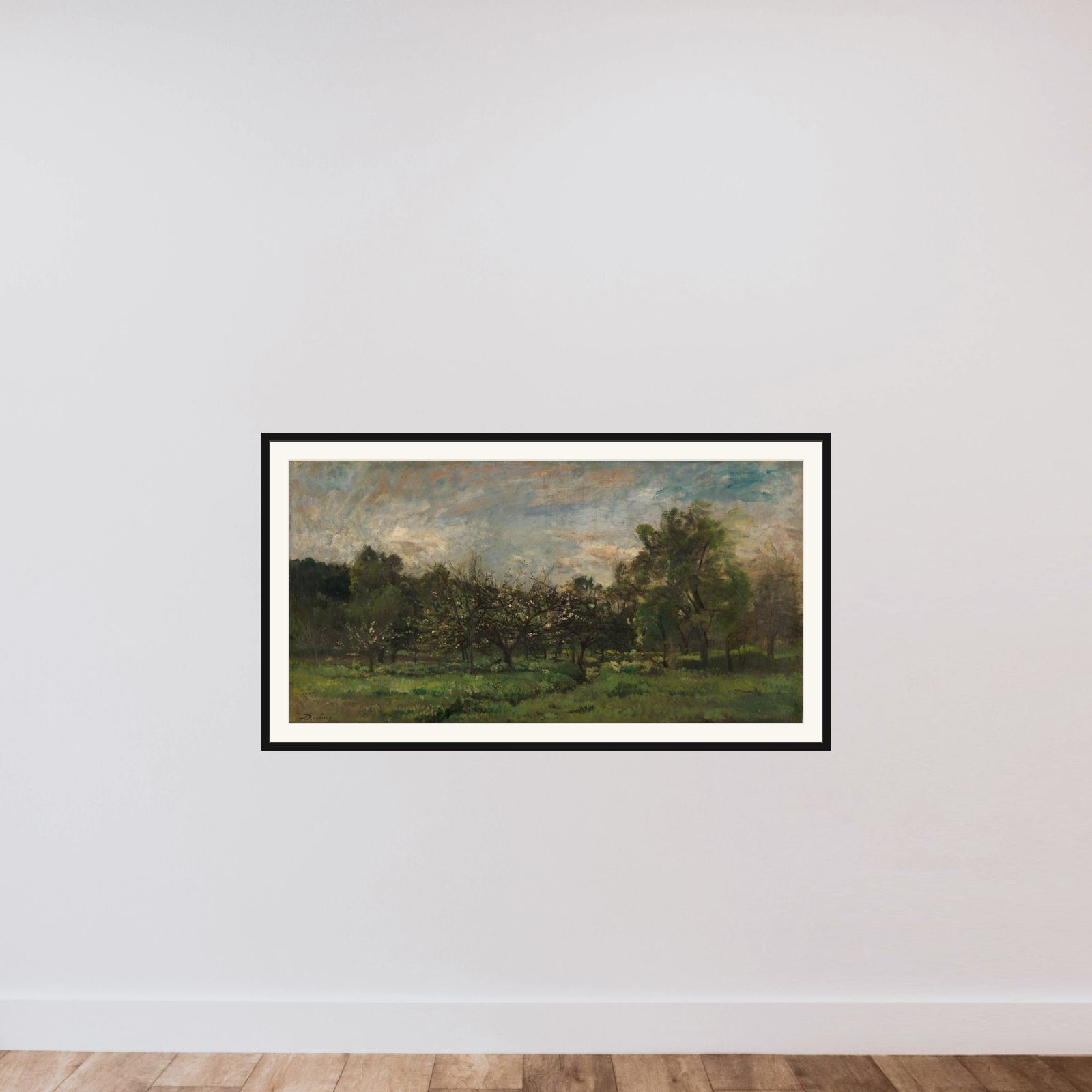 Orchard framed — shown to scale