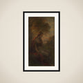 Young Woman under a Tree at Sunset, called 'Autumn' framed