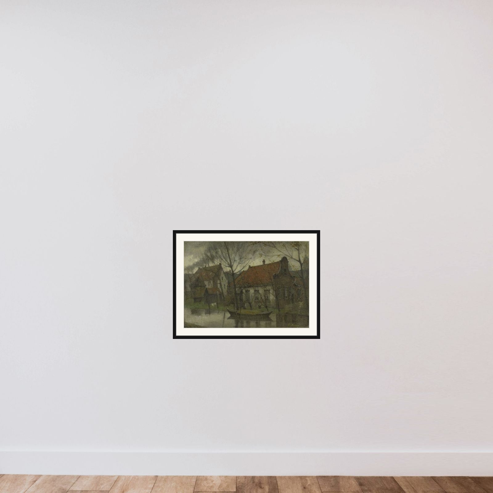 View in a Village framed — shown to scale